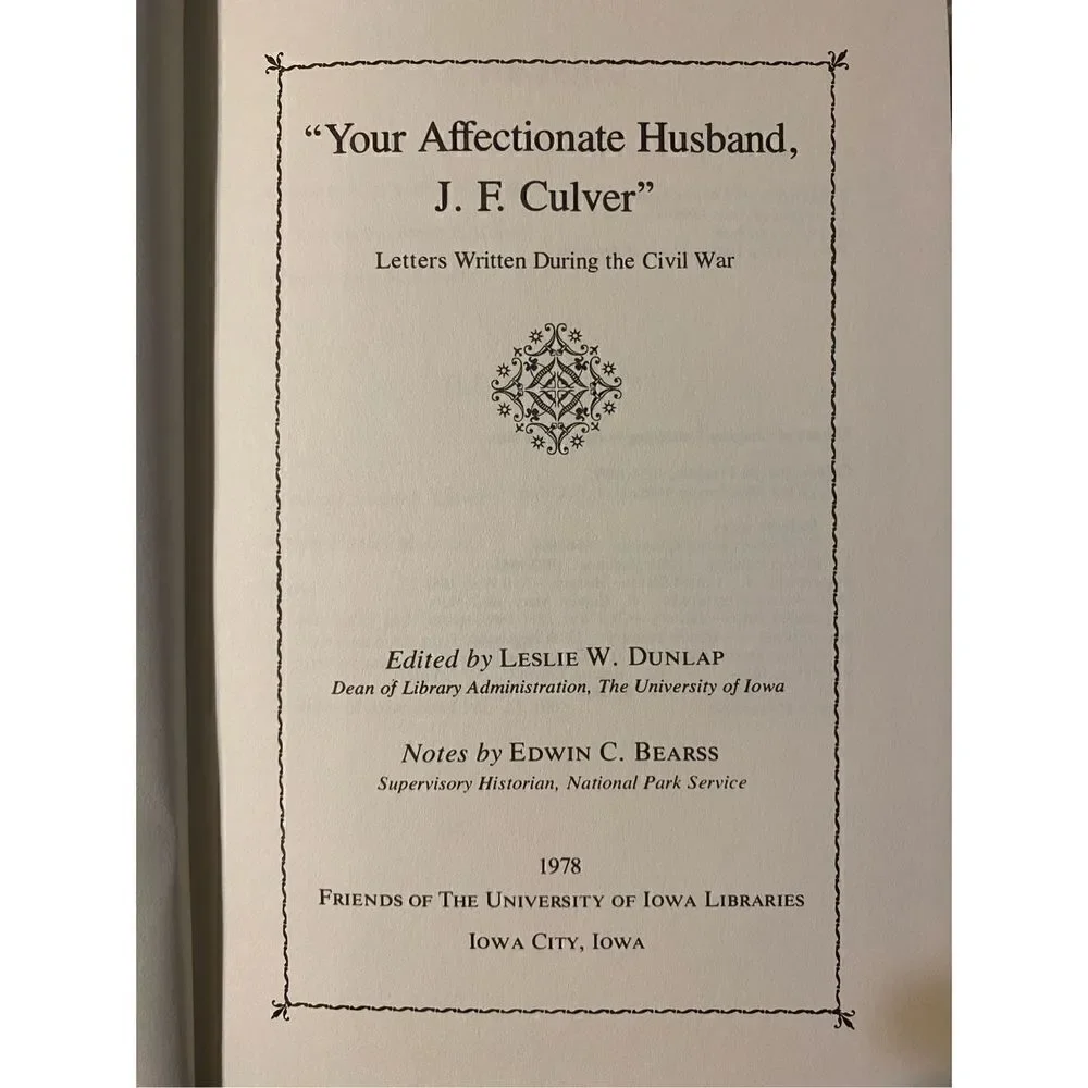 Vintage 1978 hardback ypur affectionate husband by JF Culver